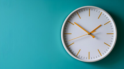 clock on wall on plain background ai 