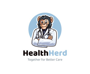 Ape Doctor Mascot Logo