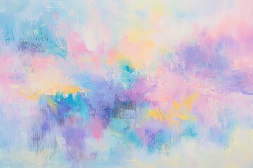 Fototapeta premium Pastel clouds abstract oil painting texture background.