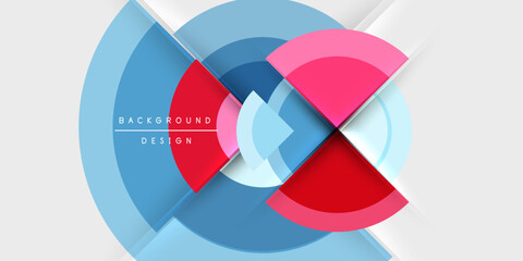 Circle and semi circle geometric background. Vector Illustration For Wallpaper, Banner, Background, Card, Book Illustration, landing page