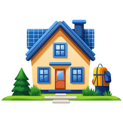 Charming Eco-Friendly House Surrounded by Lush Greenery and Modern Features