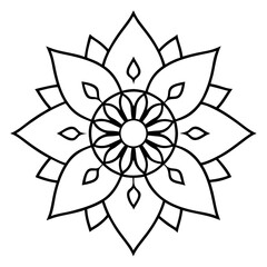 illustration of a flower, eid-mandala-floral-vector-illustration