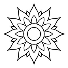 sun and flower, sun--mandala-floral-vector-illustration-white