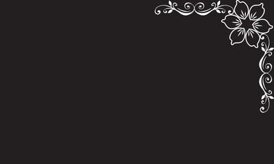 Elegant  for modern design, corner flower, Vector illustration. EPS 10