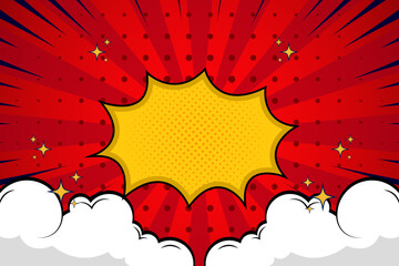 wallpaper red flat comic cartoon cloud background