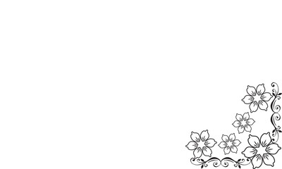 Elegant  for modern design, corner flower, Vector illustration. EPS 10