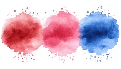 Obraz premium Abstract watercolor background with red, pink, and blue. Perfect for adding a touch of artistic flair to your designs.