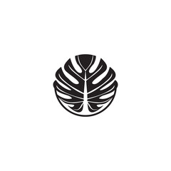 Tropical leave abstrack frame nature vector image.shape and logo vector