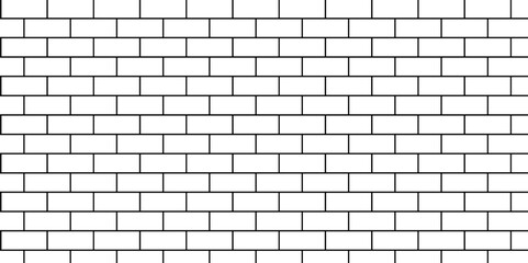 Empty masonry pavement floor and wall limestone brickwork concrete texture. Urban white, black line cement rough row wallpaper abstract background.	