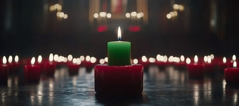 Detailed image of candlestick chart forming bullish harami pattern where small green candle engulfed by a larger previous red candle The chart is showing downward momentum before the reversal signal