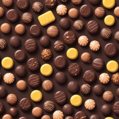 Fototapeta premium Dark Chocolate Bar Crafted for Cocoa Enthusiasts 