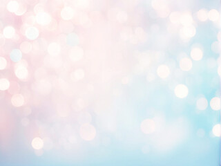 Fototapeta premium Abstract Blur Bokeh Banner Background with Light Blue and Pale Pink