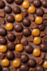 Fototapeta premium Organic Dark Chocolate Bar with Cocoa Richness 