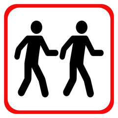 walking man symbol sign,Vector Illustration