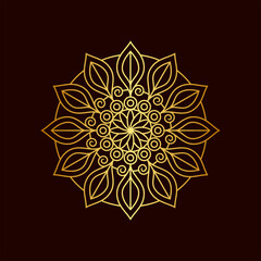 Beautiful Luxury Gold Mandala Illustration Vol. 31