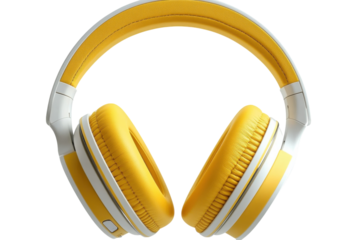 Bright yellow wireless headphones designed for comfort and high-quality sound in any setting