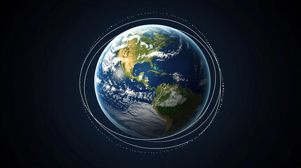 Earth axis diagram illustration showing the tilt of the Earth's rotational axis relative to its orbital plane, explaining the cause of seasonal changes and the distribution of sunlight.