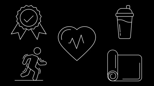 Healthy Living Line Icons