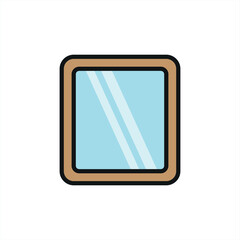 Mirror icon vector basic design simple and modern