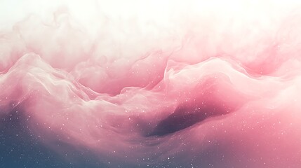 Fototapeta premium A dreamy digital gradient of soft blush pink flowing into white, textured with light speckles of digital noise, glowing faintly for a serene and elegant composition, high-resolution design. --ar 16:9