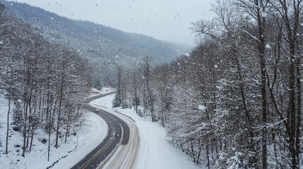 Obraz premium road in winter