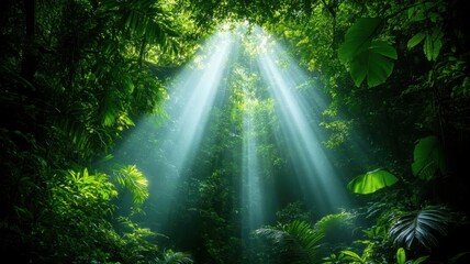 Soft Sunlight Filtering Through Ethereal Humidity, Creating a Dreamlike Atmosphere