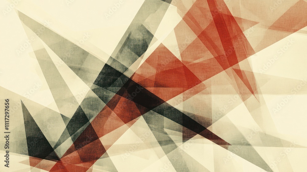 Poster abstract geometric pattern with overlapping translucent triangles