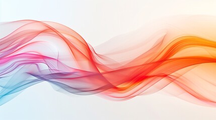 A smooth, curving wave design in bold, contrasting colors, creating a striking visual effect on a white background.