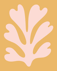 Obraz premium fluidity leaf silhouette with classic vibrant colors