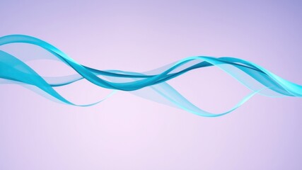 Fototapeta premium Abstract Flowing Blue Lines Against a Pastel Purple Background