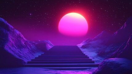 Fototapeta premium A surreal space-themed gradient transitioning from rich purples to a shadowy black void, sprinkled with fine digital noise to mimic stardust, soft glows creating depth, ultra high-quality artwork.