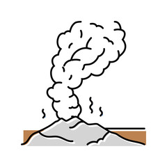 steam geothermal energy color icon vector. steam geothermal energy sign. isolated symbol illustration