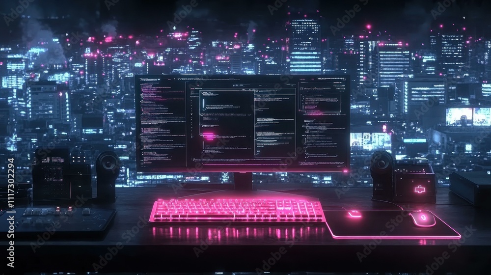 Poster ethical hacking themes cybersecurity frameworks one main object high quality very detailed professio