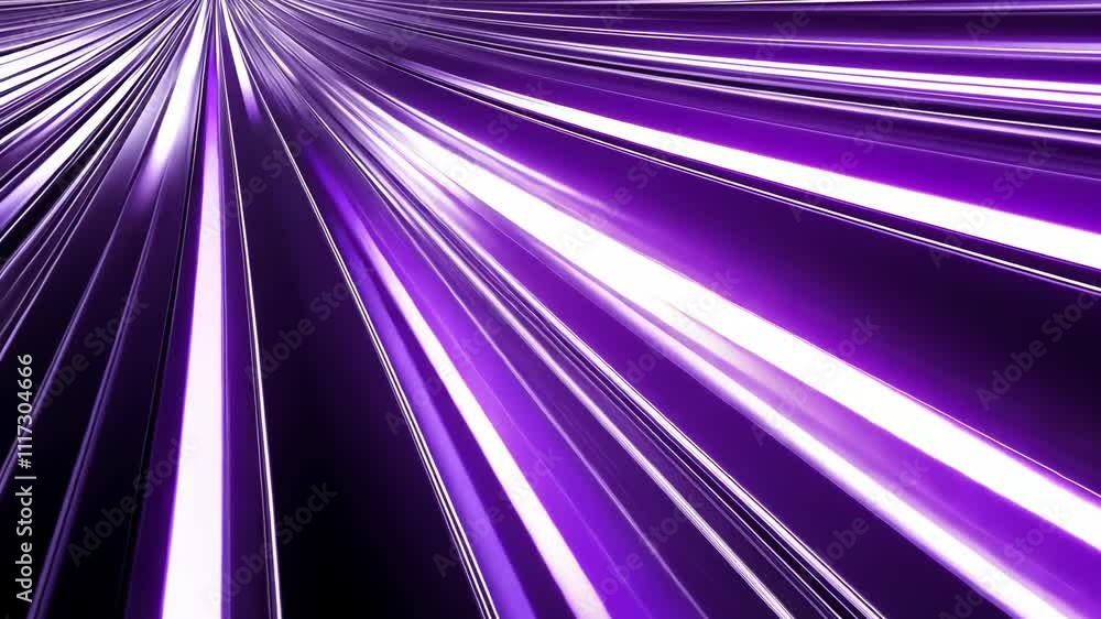 Poster dynamic light rays create a mesmerizing purple burst in a digital abstract space