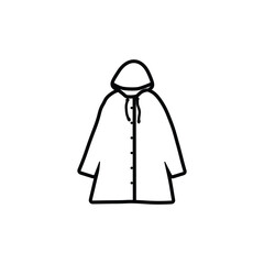 flat design icon logo raincoat jacket