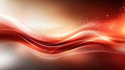 Abstract Red and White Wave Background Design