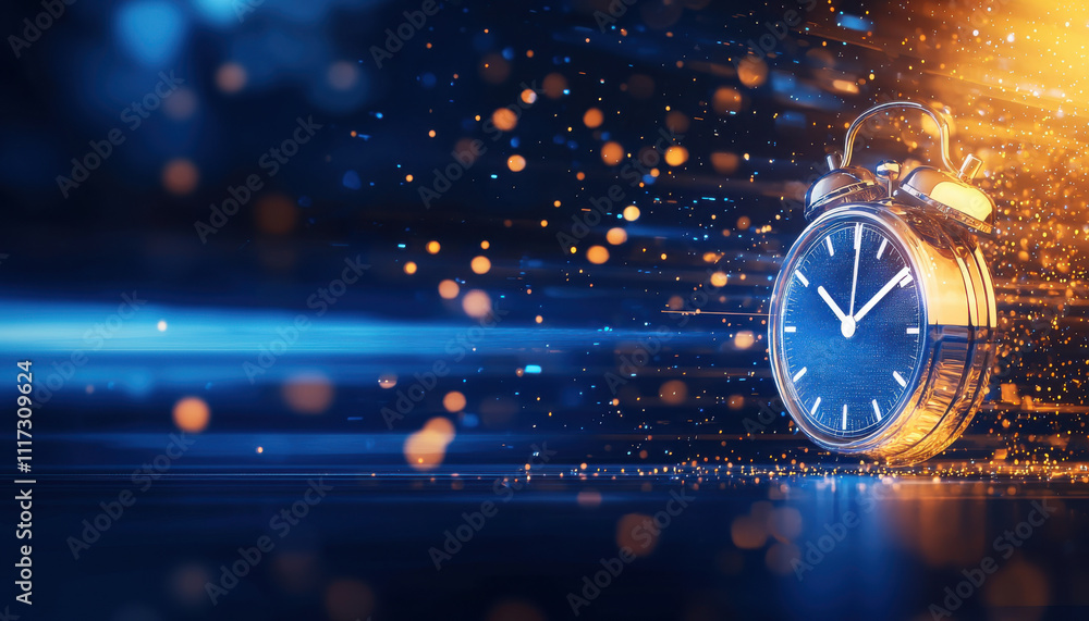 Poster countdown clock on digital interface, symbolizing urgency and time