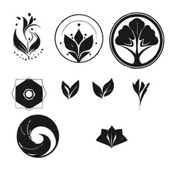 Logo icon collection design concept creative logo circle can be used for icon brand identity finance