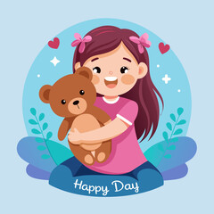 happy day illustration vector art, 