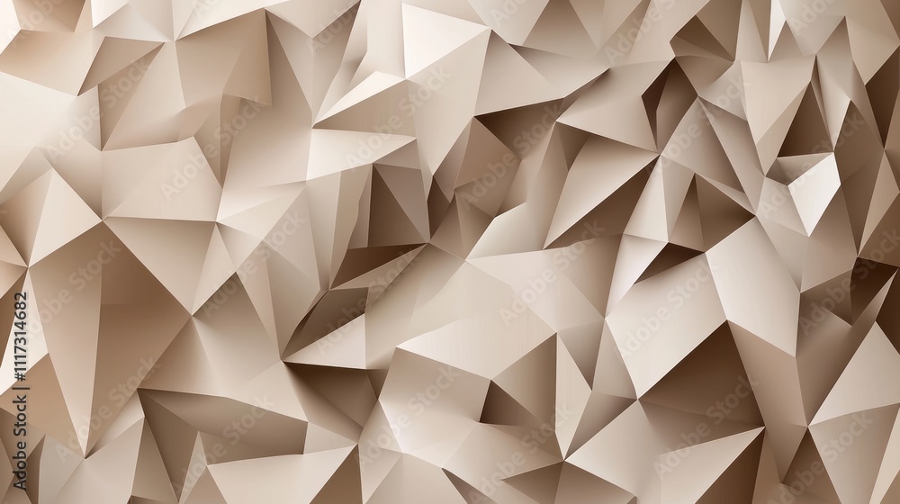 Poster abstract beige triangular geometric pattern background