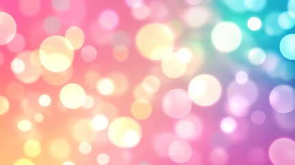Obraz premium Pastel Rainbow Bokeh Background