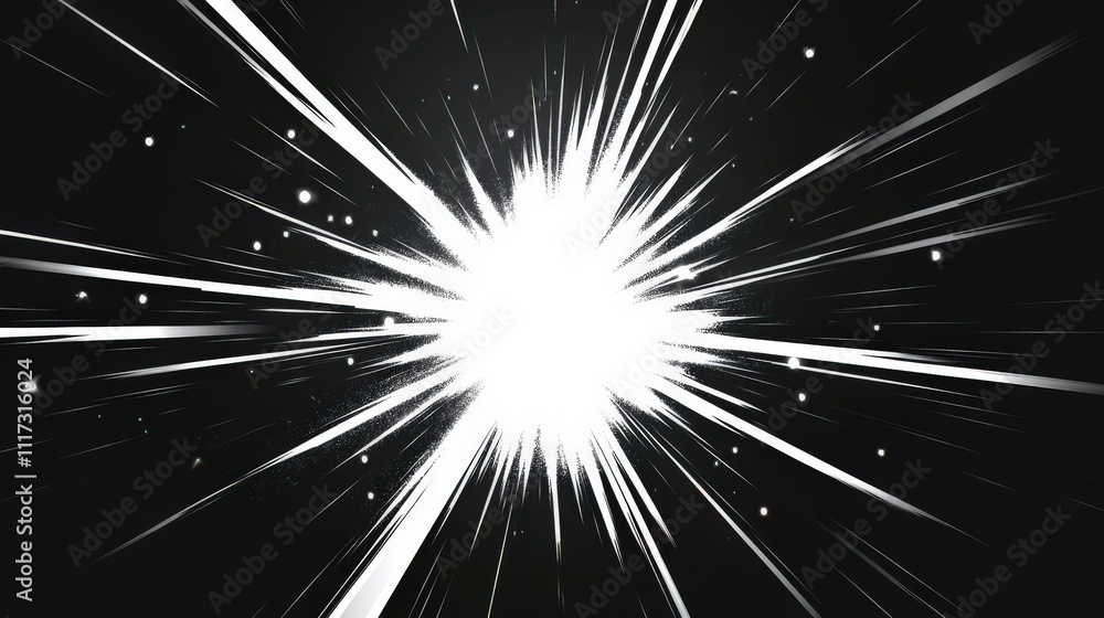 Poster speed lines create a dynamic manga frame effect.