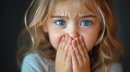 Child coughing indoors, perfect for winter illness awareness projects
