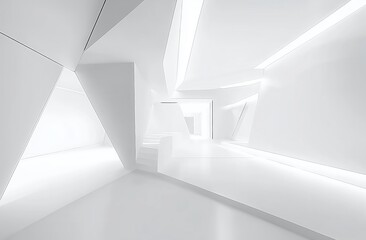 Obraz premium empty white room 