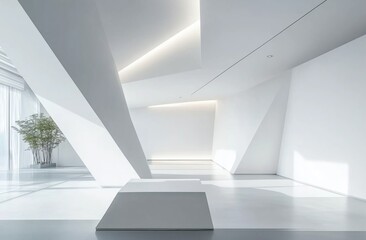 Fototapeta premium empty white room 