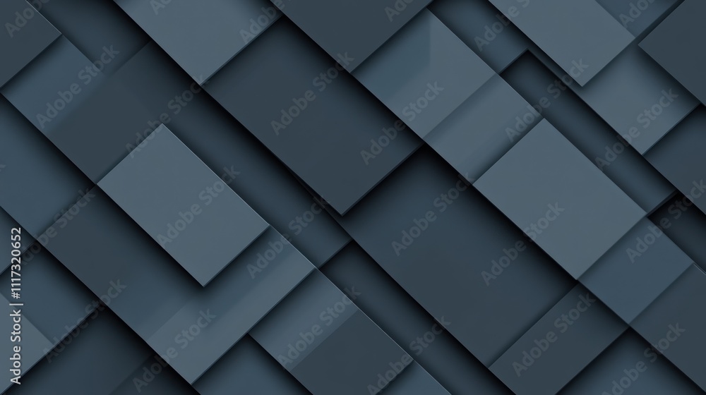 Poster Abstract Dark Gray Geometric Rectangular Pattern Design