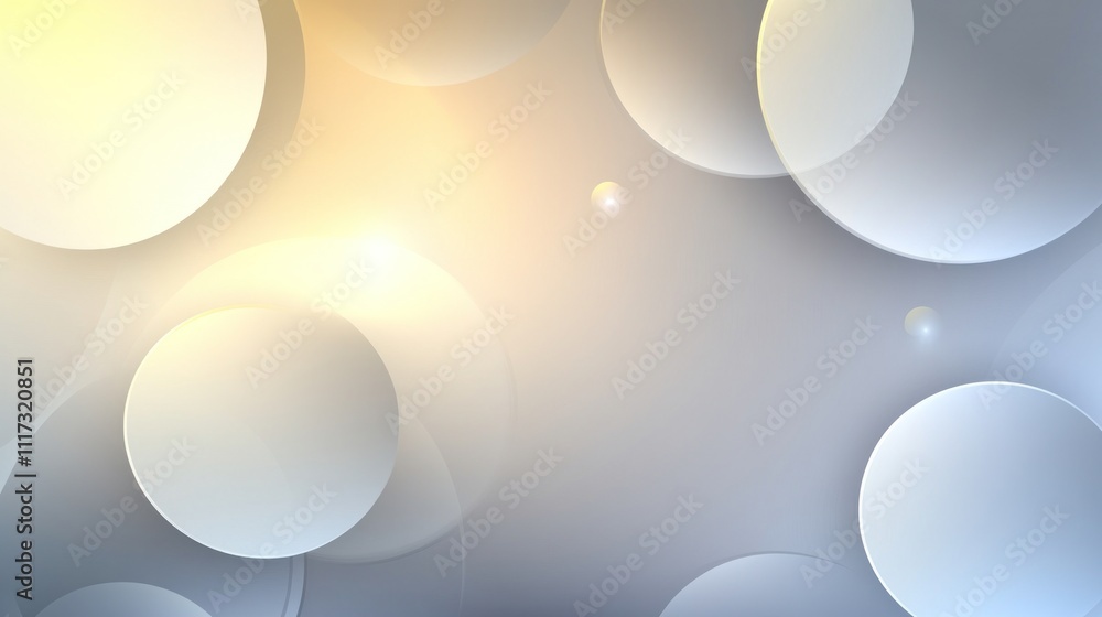 Poster Abstract Background with Overlapping Circles and Soft Gradient