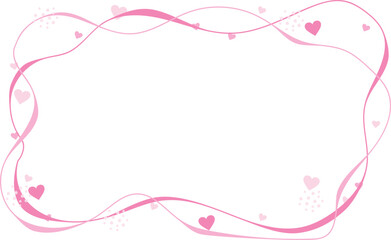 バレンタインのハート柄のかわいい背景イラスト素材