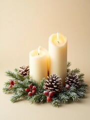 christmas decoration with candle