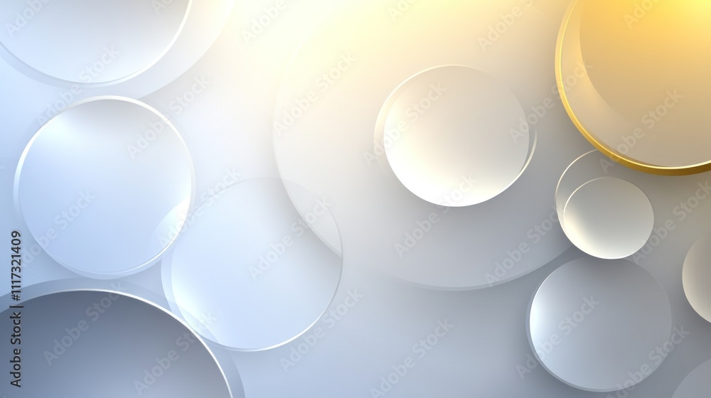Poster Abstract Background with Overlapping Circles and Gradient Colors